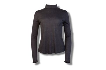 Image of Purnell Mock Turtle Neck Sweater - Womens, Dark Grey, L, 10203591-DARK GREY-L