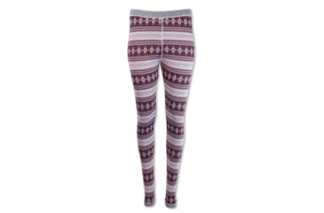Image of Purnell Nordic Star Base Layer Legging - Womens, Maroon/Pink, Extra Small, 10207518-500-XS