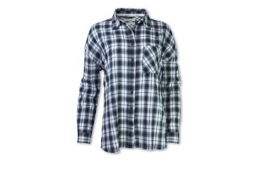 Image of Purnell Plaid Boyfriend Shirt - Womens, Blk/White, Large, 10204598-011-L