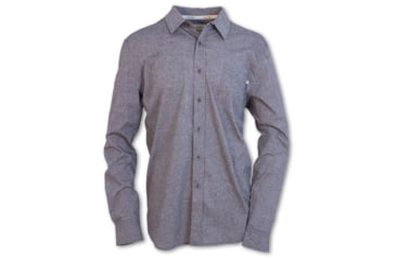 Image of Purnell Slub Chambray Button-Up - Mens, Black, S, 10104549-BLACK-S