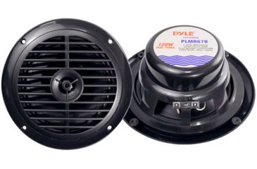 Image of Pyle 6.5in Hydra Marine Speakers 120W Max, Black PLMR67B