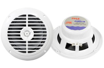Image of Pyle 6.5in Hydra Marine Speakers 120W Max, White PLMR67W
