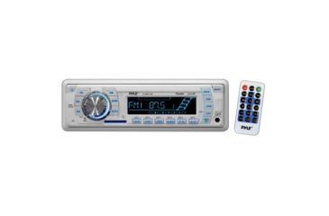 Image of Pyle Marine Radio Pyle AM/FM/ with Band, Remote, Cardreader and USB Port, White PLMR19W