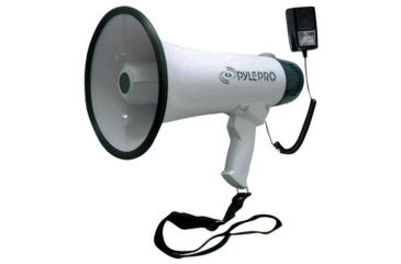 Image of Pyle Pro Professional Dynamic Megaphone with Recording Detachable Microphone, White PMP45R