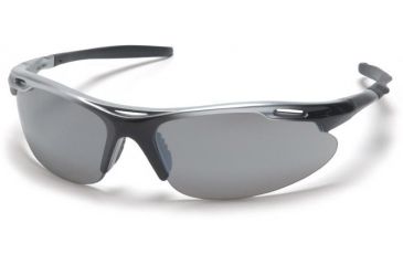 Image of Pyramex Avante Safety Glasses - Silver Mirror Lens, Silver Black Frame SSB4570D