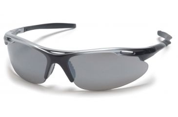 Image of Pyramex Avante Safety Glasses - Silver Mirror Lens, Silver Black Frame SSB4570D