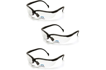 Image of Pyramex Black Frame/Clear + 1.5 Lens Anti-Fog, Pack of 3