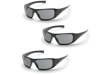 Image of Pyramex Black Frame/Gray Anti-Fog Lens, Pack of 3