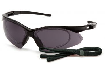 Image of Pyramex Black Frame/ Gray anti-fog lens with RX insert SB6320STRX