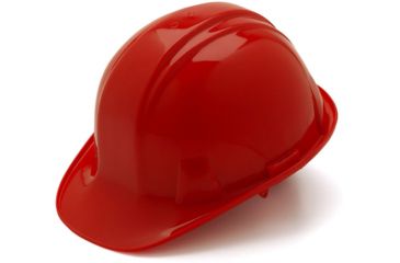 Image of Pyramex Cap Style 6 Point Ratchet Suspension Hard Hat - Red HP16120