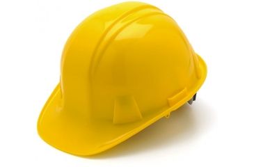 Image of Pyramex Cap Style 6 Point Ratchet Suspension Hard Hat - Yellow HP16130