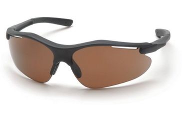 Image of Pyramex Fortress Safety Glasses - Coffee Lens, Black Frame SB3715D