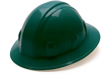 Image of Pyramex Full Brim 4 Point Ratchet Suspension Hard Hat - Green HP24135