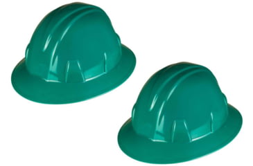 Image of Pyramex Full Brim 6 Point Ratchet Suspension Hard Hat - Green, Pack of 2