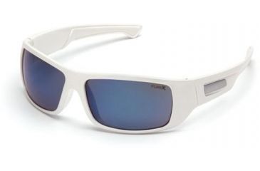 Image of Pyramex Furix Safety Glasses, White Frame, Blue Mirror Anti-Fog Lenses, SW8575DT