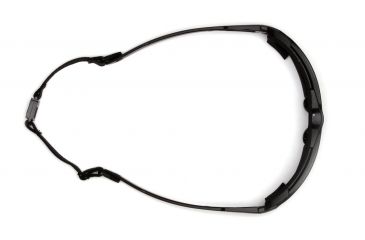 Image of Pyramex Highlander Safety Glasses - Clear Anti-Fog Lens, Black-Red Frame SBR5010DT