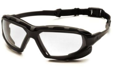 Image of Pyramex Highlander-XP Safety Glasses, Black-Gray Frame &amp; Clear Anti-Fog Lens SBG5010DT