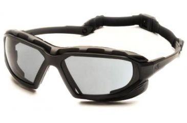 Image of Pyramex Highlander-XP Safety Glasses, Black-Gray Frame &amp; Gray Anti-Fog Lens SBG5020DT