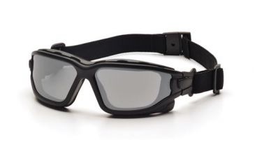 Image of Pyramex I-Force Safety Glasses,Black Strap-Temples/Silver Mirror Anti-Fog Lens SB7070SDNT