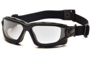 Image of Pyramex I-Force Safety Glasses, Black Frame &amp; Clear Anti-Fog Lens SB7010SDT