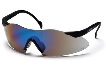 Image of Pyramex Intrepid Safety Eyewear - Blue Mirror Lens, Black Frame SB1675S