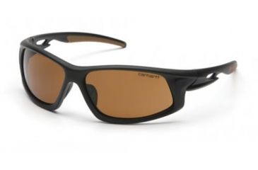 Image of Pyramex Ironside Safety Glasses, Sandstone Anti-fog Lens w/ Black Frame CHB618DTCS