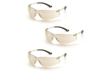 Image of Pyramex Itek Safety Glasses - Clear Frame, Indoor Outdoor Mirror Lens, Pack of 3
