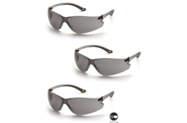 Image of Pyramex Itek Safety Glasses - Gray Frame, Gray Anti-Fog Lens, Pack of 3