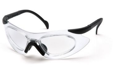 Image of Pyramex Legacy Safety Glasses - Clear w/ RX Insert Lens, Black Frame SB2310SRX