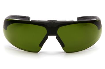 Image of Pyramex Onix Plus Safety Glasses - Clear Anti-Fog Bottom Lens/ 3.0 IR Filter Flip Lens Lens, Black Frame SB4960STP