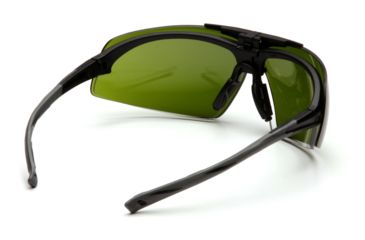 Image of Pyramex Onix Plus Safety Glasses - Clear Anti-Fog Bottom Lens/ 3.0 IR Filter Flip Lens Lens, Black Frame SB4960STP