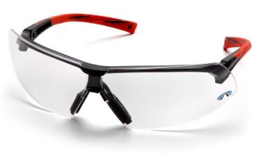 Image of Pyramex Onix Safety Glasses - Clear Lens, Red Frame SR4910S