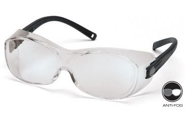 Image of Pyramex OTS Safety Glasses - Clear Anti-Fog Lens, Black Frame S3510STJ