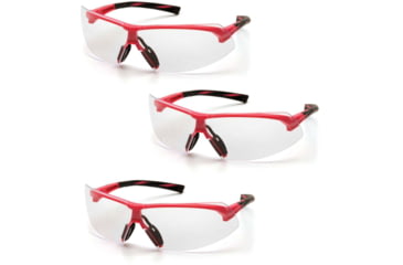 Image of Pyramex Pink Frame/Clear Lens, Pack of 3
