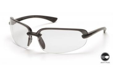 Image of Pyramex Protocol Safety Glasses, Black Frame, Clear Anti-Fog Lens SB6210DT