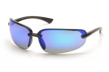 Image of Pyramex Protocol Safety Glasses, Black Frame, Ice Blue Mirror Lens SB6265D