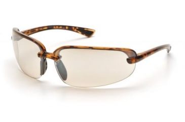Image of Pyramex Protocol Safety Glasses, Tortoise Shell Frame, Indoor/Outdoor Mirror Lens ST6280D
