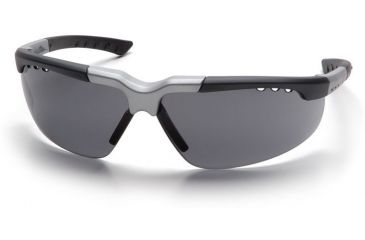 Image of Pyramex Reatta Safety Glasses - Gray Lens, Black-Silver Frame SBS4820D