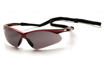 Image of Pyramex Red Frame/Gray Lens with Black Cord SR6320SP