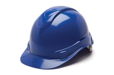 Image of Pyramex Ridgeline HP44 Hard Hat,Cap-Style 4 Point Ratchet Suspension,Blue HP44160