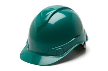 Image of Pyramex Ridgeline HP44 Hard Hat,Cap-Style 4 Point Ratchet Suspension,Green HP44135