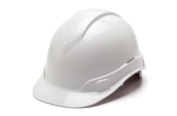 Image of Pyramex Ridgeline HP44 Hard Hat,Cap-Style 4 Point Ratchet Suspension,White HP44110