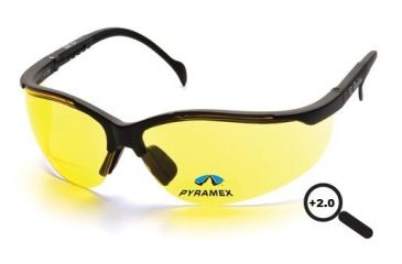 Image of Pyramex V2 Reader Amber Lens Safety Glasses, +2.0 Reading Lens SB1830R20