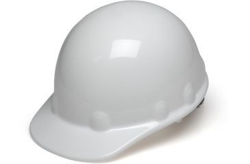 Image of Pyramex Sleek Shell Cap Style 4 Point Ratchet Suspension Hard Hat - White HPS14110