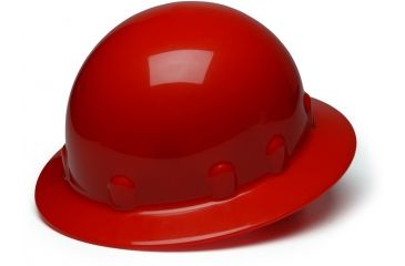 Image of Pyramex Sleek Shell Full Brim 4 Point Ratchet Suspension Hard Hat - Red HPS24120
