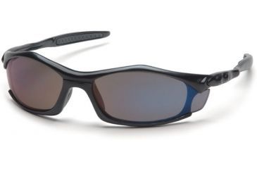 Image of Pyramex Solara Safety Glasses - Blue Mirror Lens, Black Frame SB4375D