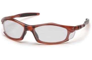Image of Pyramex Solara Safety Glasses - Clear Lens, Trans Orange Frame STO4310D