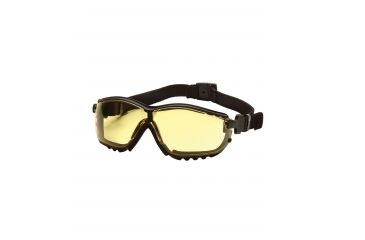 Image of Pyramex V2G Safety Eyewear - Amber Anti-Fog Lens, Black Frame GB1830ST