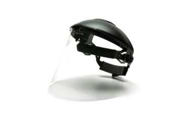 Image of Pyramex Visors Polyethylene Face Shield W/Clear-PETG Shield 8in X 15in /.040 thick, Black, S1010