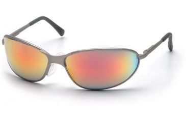 Image of Pyramex Zone II Metal Safety Glasses - Ice Orange Mirror Lens, Gun Metal Frame SGM3345E
